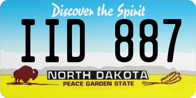 ND license plate IID887