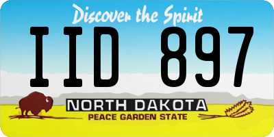 ND license plate IID897