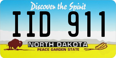 ND license plate IID911