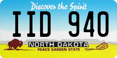 ND license plate IID940