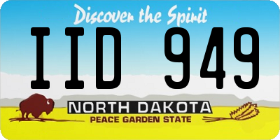 ND license plate IID949