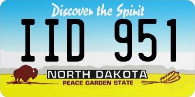 ND license plate IID951