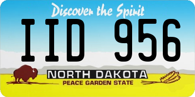 ND license plate IID956