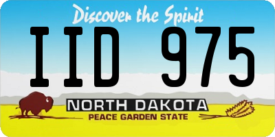 ND license plate IID975