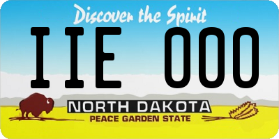 ND license plate IIE000