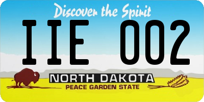 ND license plate IIE002