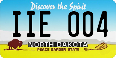 ND license plate IIE004