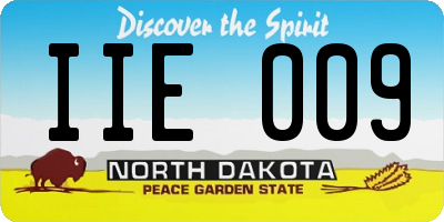 ND license plate IIE009