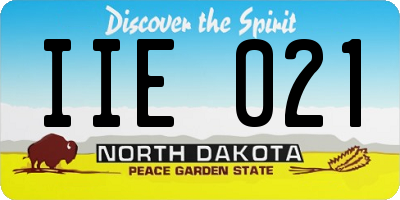 ND license plate IIE021