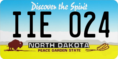 ND license plate IIE024