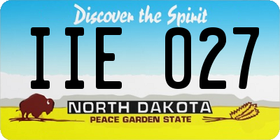 ND license plate IIE027