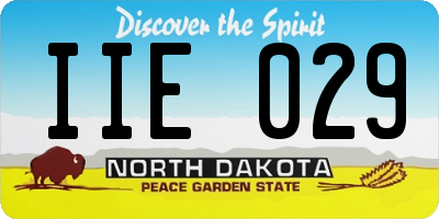 ND license plate IIE029