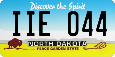 ND license plate IIE044