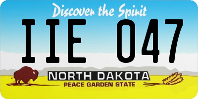 ND license plate IIE047