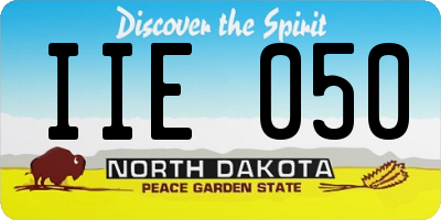 ND license plate IIE050
