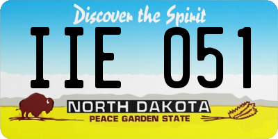 ND license plate IIE051
