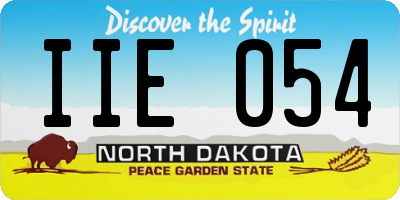 ND license plate IIE054