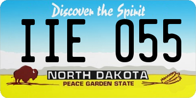 ND license plate IIE055
