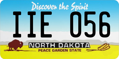 ND license plate IIE056