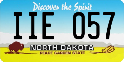 ND license plate IIE057
