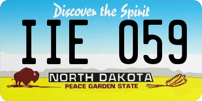 ND license plate IIE059