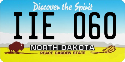 ND license plate IIE060