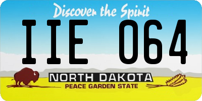 ND license plate IIE064