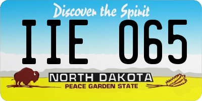 ND license plate IIE065