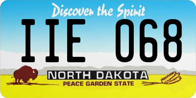 ND license plate IIE068