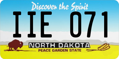 ND license plate IIE071
