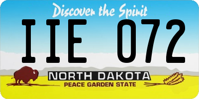 ND license plate IIE072