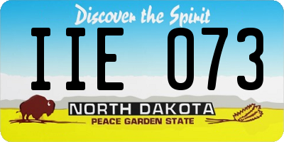 ND license plate IIE073