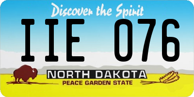ND license plate IIE076