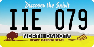 ND license plate IIE079