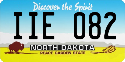 ND license plate IIE082