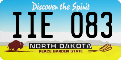 ND license plate IIE083