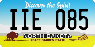 ND license plate IIE085