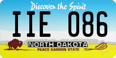 ND license plate IIE086
