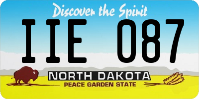 ND license plate IIE087