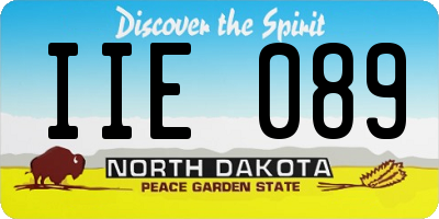 ND license plate IIE089