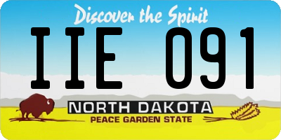 ND license plate IIE091
