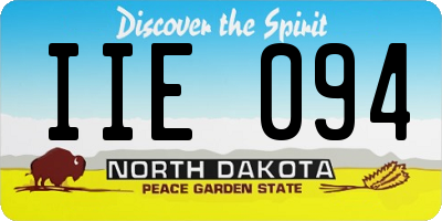 ND license plate IIE094