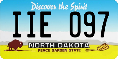 ND license plate IIE097