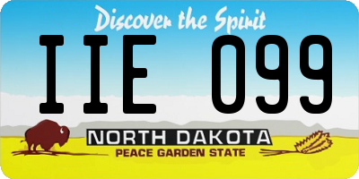 ND license plate IIE099