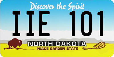 ND license plate IIE101