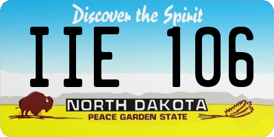ND license plate IIE106