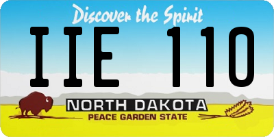ND license plate IIE110