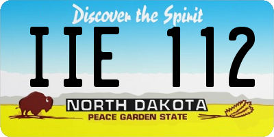 ND license plate IIE112