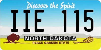 ND license plate IIE115