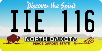 ND license plate IIE116